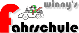 „Winny's Fahrschule“-Logo, zur Startseite